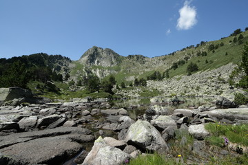 Pic de la Camisette dans les Pyrénées ariégeoises, Occitanie dans le sud de la France