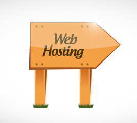 Web hosting wood sign concept