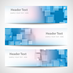 set of modern vector banners with square background. quadrilateral background,blue background