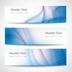 Abstract header blue wave white vector design