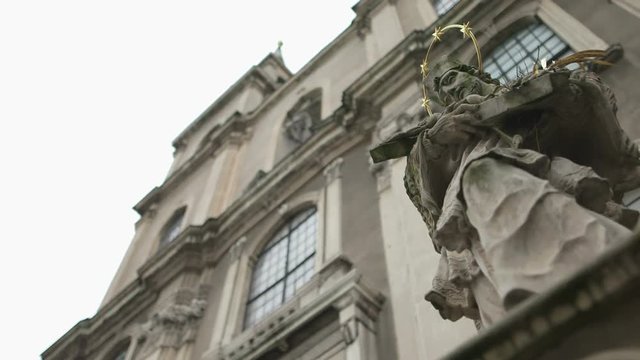 Jesus Christ Statue Outside Church