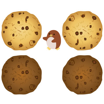 チョコチップクッキーとペンギン