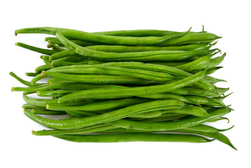 string beans isolated on white background