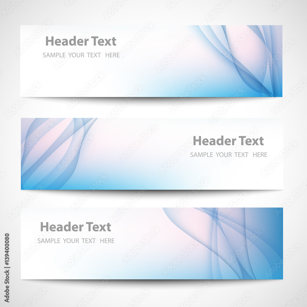 Canvas Prints abstract header blue wave white vector design