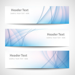 Abstract header blue wave white vector design