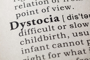 Obraz premium definition of dystocia