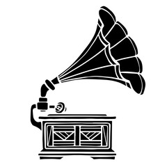 Gramophone icon isolated