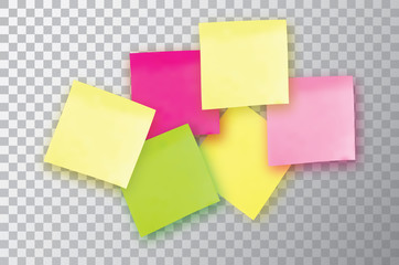 6 Colorful sticky note. Template for your projects. Six Sticker