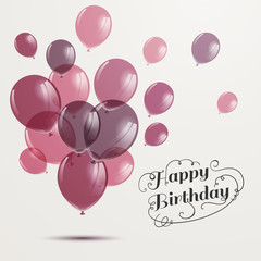 Vector Illustration of a Happy Birthday Greeting Card Design
