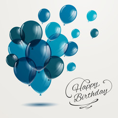 Vector Illustration of a Happy Birthday Greeting Card Design - 139405258