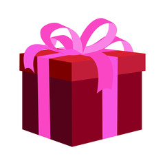 Подарок. Коробка. Векторная иллюстрация изолированно на белом фоне. 