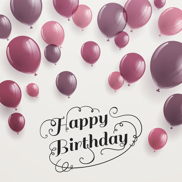 Vector Illustration of a Happy Birthday Greeting Card Design