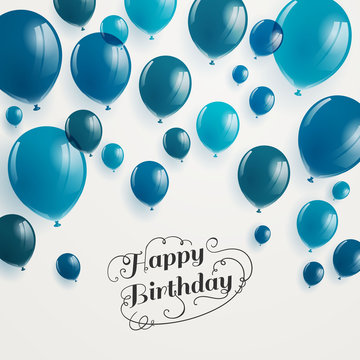 Vector Illustration of a Happy Birthday Greeting Card Design