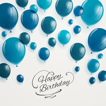 Vector Illustration of a Happy Birthday Greeting Card Design
