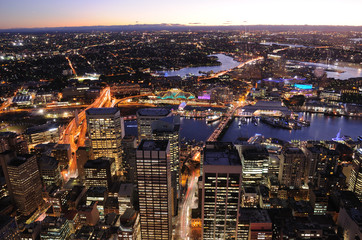 Fototapeta na wymiar Sydney Tower Sunset