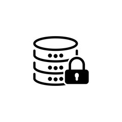 Data Protection Icon. Flat Design.