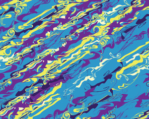 Mardi Gras seamless line marble pattern, Vector illustration