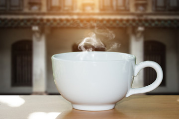 Hot coffee in the morning