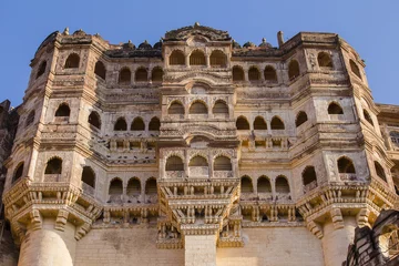 Fotobehang Vestingwerk Details van Jodhpur-fort in Rajasthan, India.