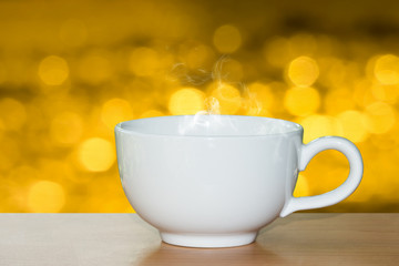 Hot coffee in the morning