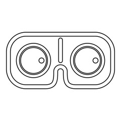VR glasses icon, outline style