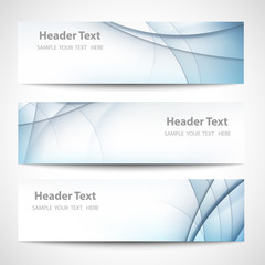 Abstract header blue wave white vector design