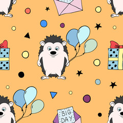 Happy Birthday Party seamless pattern