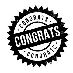 Obraz premium Congrats rubber stamp. Grunge design with dust scratches. Effects can be easily removed for a clean, crisp look. Color is easily changed.