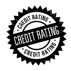 Credit Rating rubber stamp. Grunge design with dust scratches. Effects can be easily removed for a clean, crisp look. Color is easily changed.