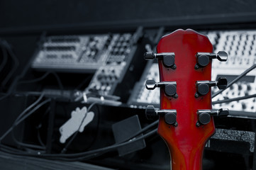 Guitar In Recording Studio
