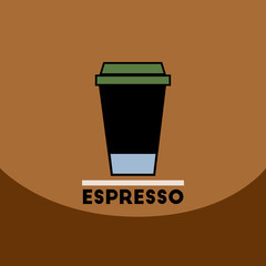 flat vector icon design collection cup of espresso