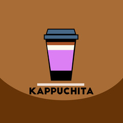 flat vector icon design collection kappuchita to go