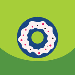 flat vector icon design collection donut with cream