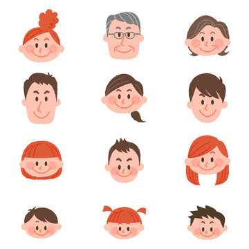 people of various ages with vector illustration