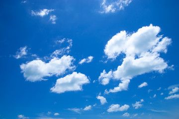 blue sky with white could