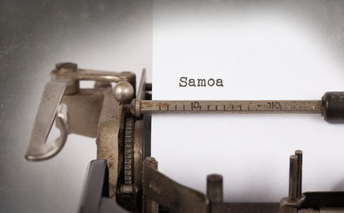Old typewriter - Samoa