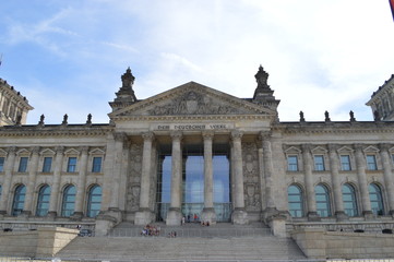 Fototapeta na wymiar The Rebuilt Reichstag in Berlin