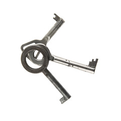 old key isolated on white background