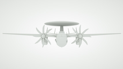 The military airplane, 3 d render