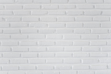 Pattern of white brick wall for background and textured, Seamless white brick wall background