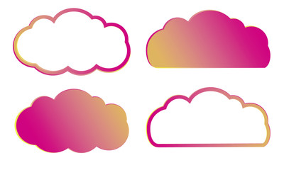 Vector gentle background with clouds