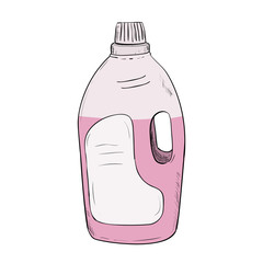 Vector color sketch of bottle