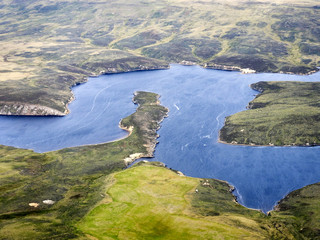 Aerial view of the Falklands / Malvinas