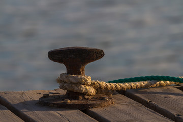 Bollard on the pier