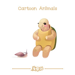 Toons series cartoon animals: turtle & snail