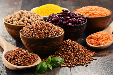 Composition with variety of vegetarian food ingredients