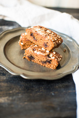 European desset with fresh strawberry