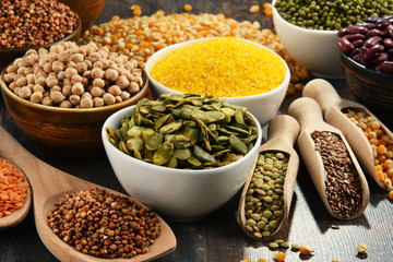 Composition with variety of vegetarian food ingredients