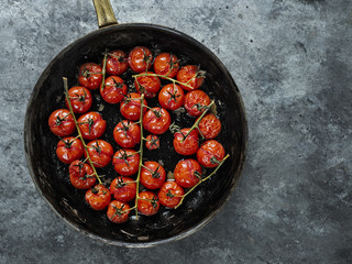 rustic roasted red summer cherry tomato