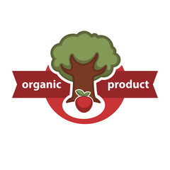 Farm fresh product agriculture vegetable or fruit vector icon template